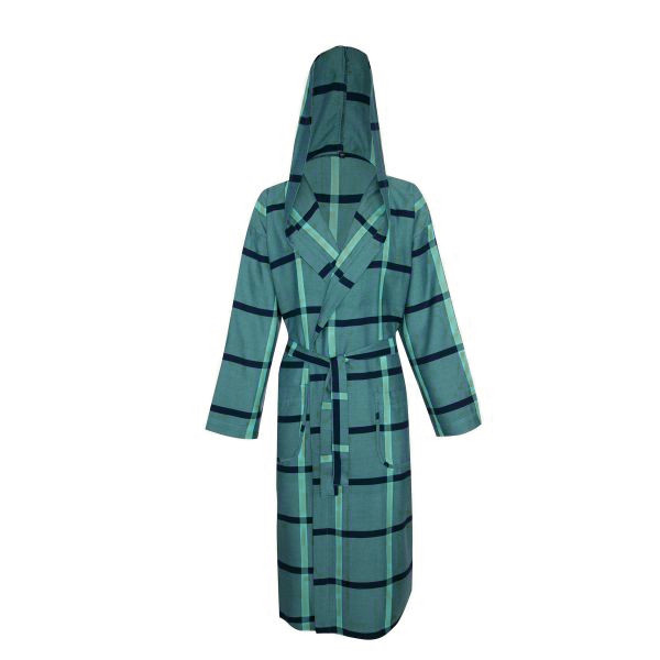 حوله تن پوش برند ابراهیمی سایز لارج (L) طرح چهارخانه تیره سبز