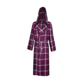 حوله تن پوش برند ابراهیمی سایز ایکس لارج (XL) طرح چهارخانه تیره زرشکی