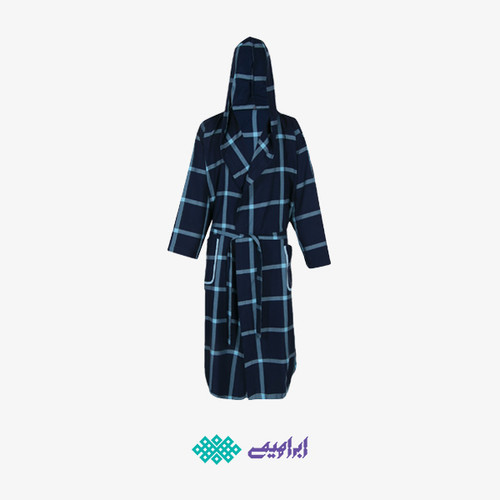 حوله تن پوش برند ابراهیمی سایز ایکس لارج (XL) طرح چهارخانه تیره سرمه ای