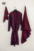 سرویس حوله پالتویی سه تیکه لنوکو سایز ایکس لارج (XL) زرشکی