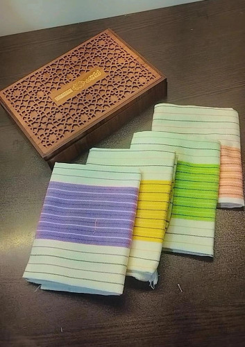 دستمال یزدی ابراهیمی سایز 45 در 45 بسته 4 عددی