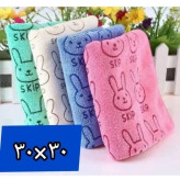 دستمال آشپزخانه مدل خرگوش 30 × 30 سانتی حوله دستی میکروفایبر حوله ای دستمال تنظیف نانو جادویی نظافت کارواش خرگوشی