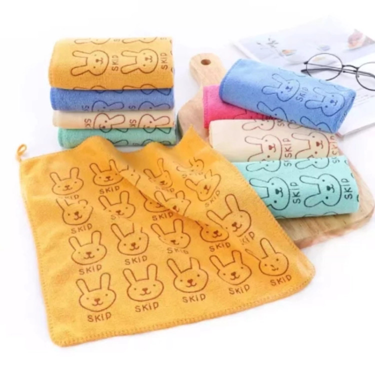 دستمال آشپزخانه مدل خرگوش 30 × 30 سانتی حوله دستی میکروفایبر حوله ای دستمال تنظیف نانو جادویی نظافت کارواش خرگوشی